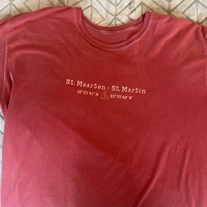 nice  Coral color t Shirt from St Maarten!